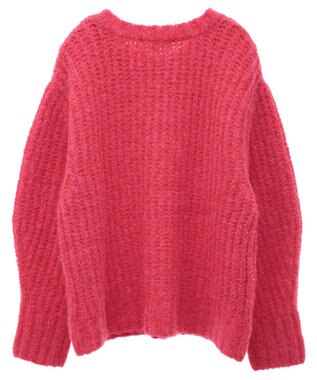 Green Parks ざっくりローゲージニットプルオーバー Pink
