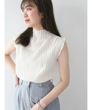 Green Parks ・Ｐｅｔｉｔ　Ｆｌｅｕｒ　ウェーブメロープルオーバー Off White