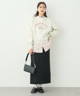 earth music&ecology サッカーストライプシャツ Red