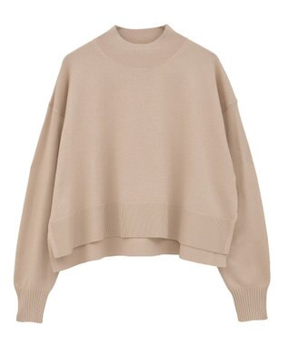 earth music&ecology 【毛玉防止 / 洗濯機洗い可】選べる丈ハイネックニット Beige