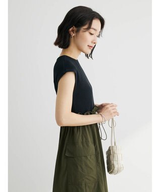 Green Parks ・ＥＬＥＮＣＡＲＥ　ＤＵＥ　リブキリカエワンピ Black