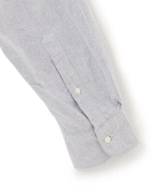 J.PRESS YORK STREET 【UNISEX】起毛オックスフォードシャツ/バンドカラー ライトグレー系