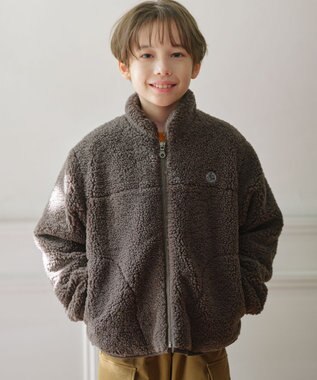 J.PRESS KIDS 【100-130cm】スタンドカラー ボア ブルゾン ブラウン系