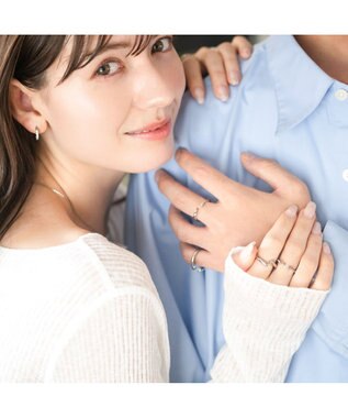 blancotokyo 【金属アレルギー対応】ジルコニアフープピアス CLARA シルバー