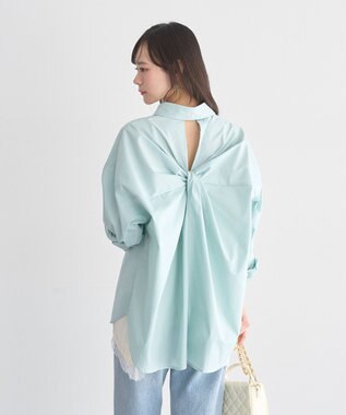 earth music&ecology バックツイストオーバーシャツ Mint