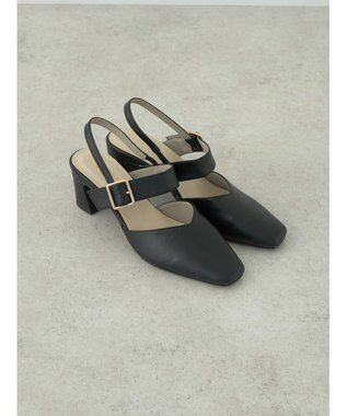 earth music&ecology ＯＲｉｅｎｔａｌＴＲａｆｆｉｃ　スクエアトゥパンプス Black