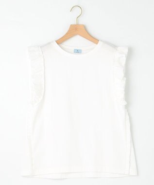 組曲 L Jazzy-Jersey フリル袖Ｔシャツ アイボリー系