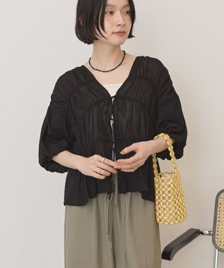 AMERICAN HOLIC フロントリボンブラウス Black