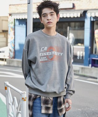 WEGO 【ユニセックス着用ITEM】ピグメントグラフィックプルオーバー 柄3