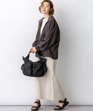 23区 【先行予約】ナイロンタイプライター ダブルジップ ブルゾン ダークブラウン系