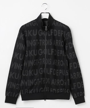 23区GOLF 【MEN】ロゴジャガードトラックジャケット ブラック系5