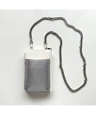 LA BAGAGERIE 【インスタグラマー Chiyoさん×LA BAGAGERIE】チェーンスマホショルダー ホワイト