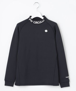 PW CIRCULUS 【WOMEN】【ストレッチ/軽量】バックロゴ 長袖 モックネック シャツ ネイビー系