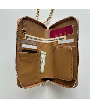 LA BAGAGERIE 【インスタグラマー Chiyoさん×LA BAGAGERIE】チェーンスマホショルダー チョコ