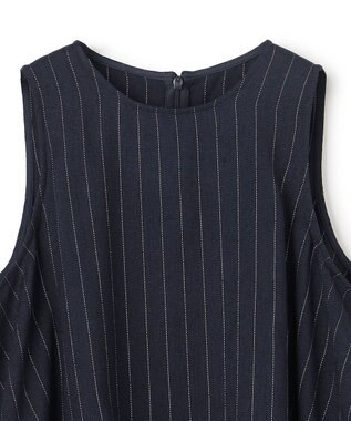 uncrave リネンライクツイル オールインワン ネイビーストライプ