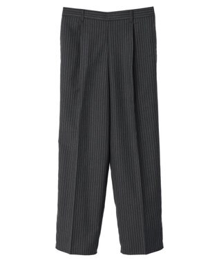 Green Parks 柄テーパードパンツ Stripe Gray