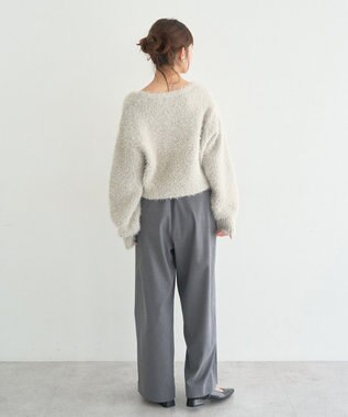 earth music&ecology ミックスカラーラメニットカーディガン Light Blue