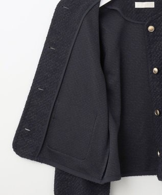 ANY SIS ネップツイード ジャケット ネイビー系