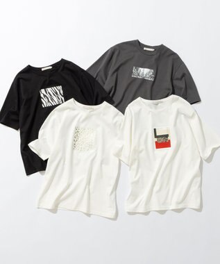 ICB L 【接触冷感・UVケア・洗える】クロップド ロゴTEE チャコール系