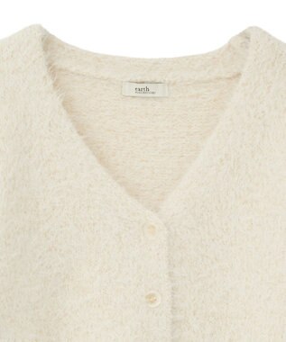 earth music&ecology ミックスカラーラメニットカーディガン Ivory