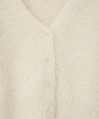 earth music&ecology ミックスカラーラメニットカーディガン Ivory