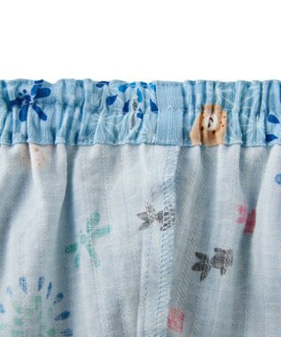 MIKI HOUSE HOT BISCUITS 【80-120cm】総柄 甚平スーツ ストームブルー