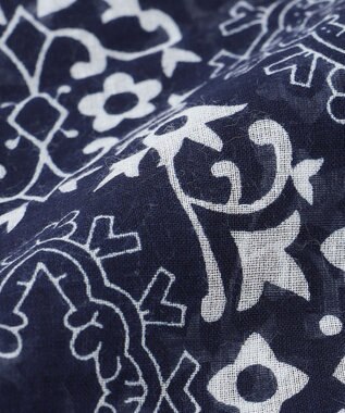 JOSEPH ABBOUD 【インド製】ビッグクレストパターンショール ネイビー系6