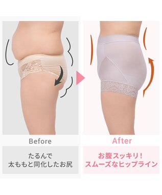 BRADELIS New York 【BRADELIS NewYork peace】すっぽりフィット綿混一分丈ショーツ25 深め 伸縮性抜群 ボーイレッグ ラベンダーグレー