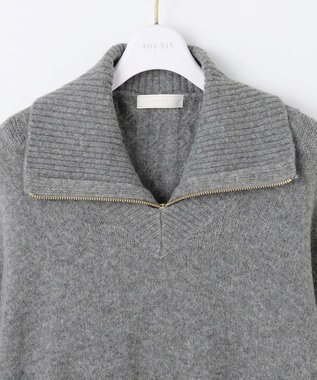 ANY SIS 【2WAY】ケーブルベストSETニット ワンピース チャコール