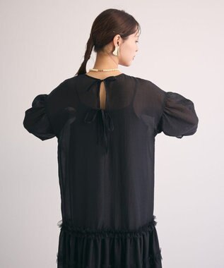 Green Parks ・Ｒａｉｌｍｅオーガンジーワンピース（インナーＯＰ Black