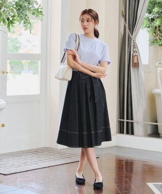 Tiaclasse 【小倉優子さん着用】リボンニットフラットパンプス ブラック