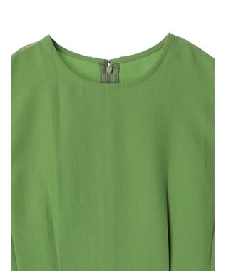 Green Parks AnriettMusee ノースリーブタックペプラムブラウス Green