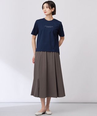 J.PRESS LADIES 【洗える】ロゴTEE カットソー ネイビー系