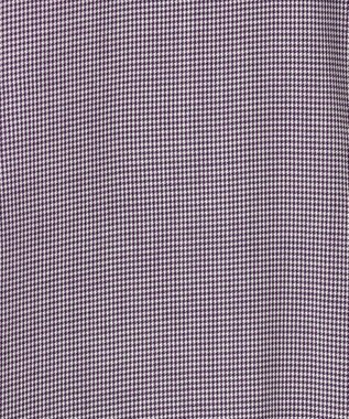 J.PRESS LADIES S 【洗える】ウォッシャブルキュプラツイル キーネック ブラウス パープルチェック系