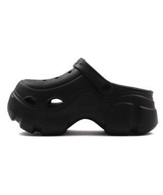 WEGO 【SMLサイズ展開】パーツ付き厚底ラバーサンダル ブラック