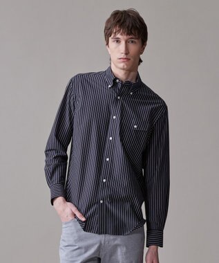 【KANEMASA JERSEY】【きちんと見え、快適な着心地】ストライプジャージ ボタンダウンシャツ / JAPAN MADE