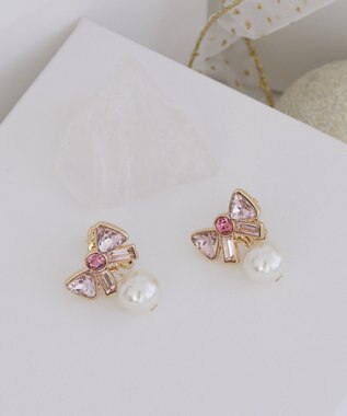 Maison de FLEUR ビジューリボンイヤリング