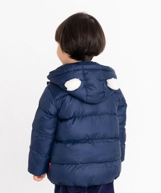MIKI HOUSE HOT BISCUITS 【80-120cm】 高機能 グースリー素材 中綿ジャンパー 紺