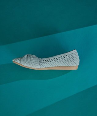 Tiaclasse 【小倉優子さん着用】リボンニットフラットパンプス ミント