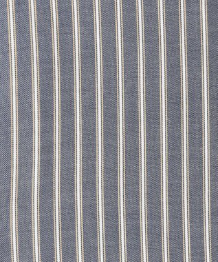 J.PRESS LADIES S 【洗える】ウォッシャブルキュプラツイル キーネック ブラウス ネイビー×ホワイト系