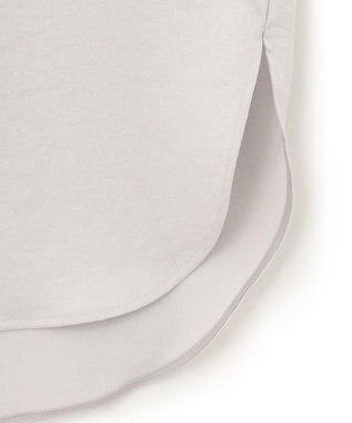 ICB 【洗える】 サテンクレープ ノーカラーブラウス トープ系