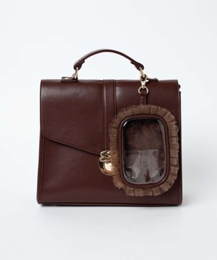 WEGO 【痛バ＆推し活グッズ】レターフラップ痛ショルダー ブラウン