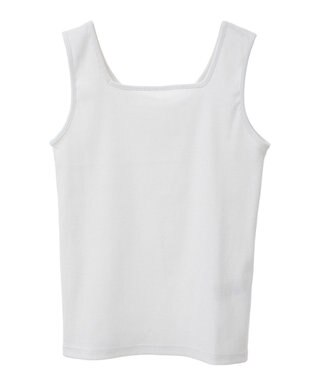 Green Parks 前後２Ｗａｙ　ラメリブタンクトップ White