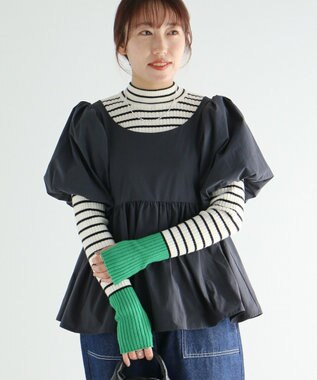 CRAFT STANDARD BOUTIQUE パフスリーブペプラムブラウス