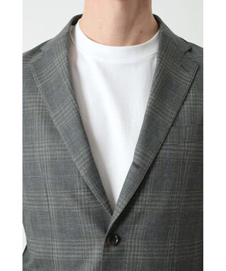 DAKS グレンチェックカーキジャケット グレー