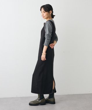 CRAFT STANDARD BOUTIQUE Uネックジャンパースカート Black