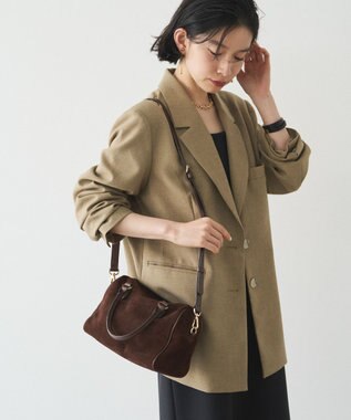 russet  スエード2WAYミニボストンバッグ(CE-1570-WEB) D.Brown