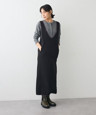 CRAFT STANDARD BOUTIQUE Uネックジャンパースカート Black
