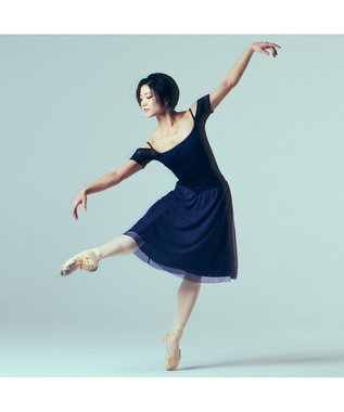 Chacott 【MADOKA SUGAI】オフショルダーレオタード ブラックベリー