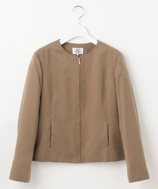 J.PRESS LADIES L 【洗える】シルセームスエード ブルゾン モカ系